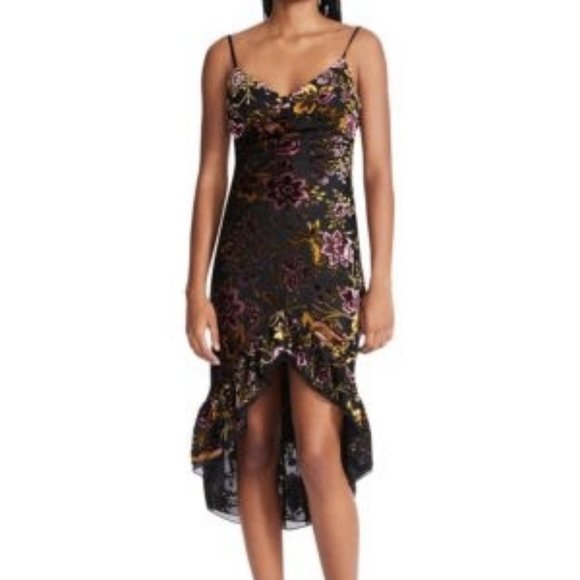 Betsey Johnson Dresses & Skirts - Betsey Johnson Floral Burnout High-Low Dress